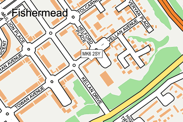 MK6 2SY map - OS OpenMap – Local (Ordnance Survey)