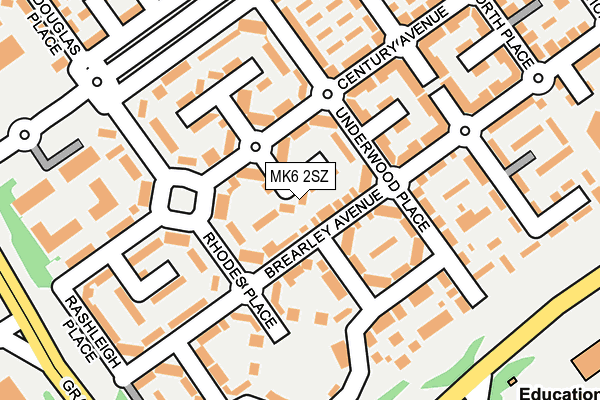 MK6 2SZ map - OS OpenMap – Local (Ordnance Survey)