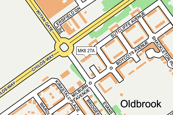 MK6 2TA map - OS OpenMap – Local (Ordnance Survey)