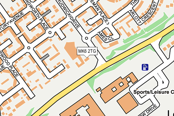 MK6 2TG map - OS OpenMap – Local (Ordnance Survey)