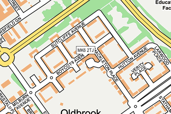 MK6 2TJ map - OS OpenMap – Local (Ordnance Survey)