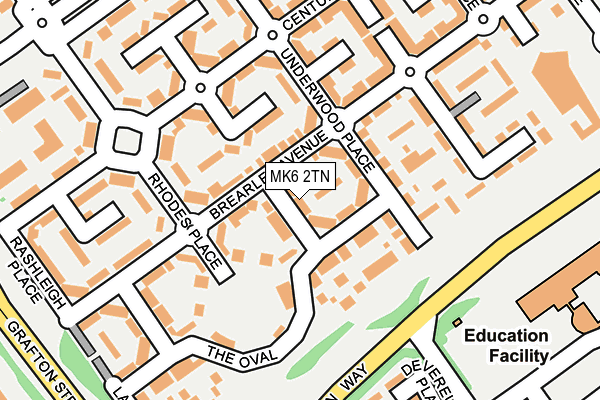 MK6 2TN map - OS OpenMap – Local (Ordnance Survey)