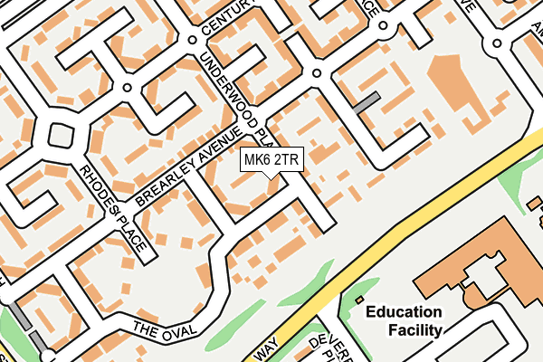 MK6 2TR map - OS OpenMap – Local (Ordnance Survey)