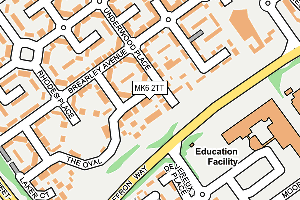 MK6 2TT map - OS OpenMap – Local (Ordnance Survey)