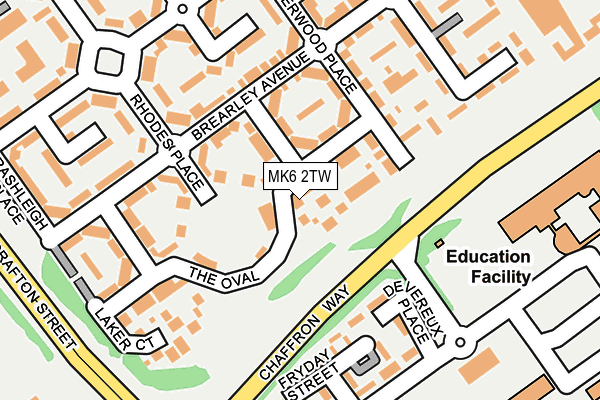 MK6 2TW map - OS OpenMap – Local (Ordnance Survey)