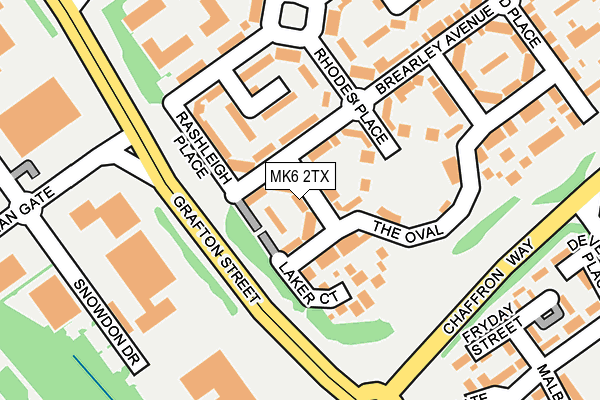 MK6 2TX map - OS OpenMap – Local (Ordnance Survey)