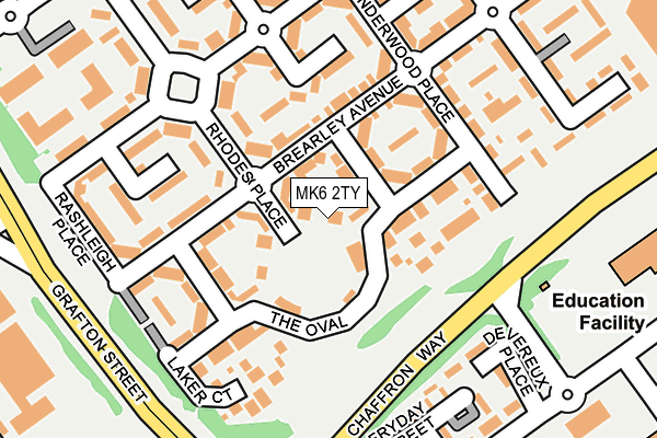 MK6 2TY map - OS OpenMap – Local (Ordnance Survey)