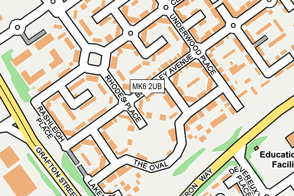 MK6 2UB map - OS OpenMap – Local (Ordnance Survey)