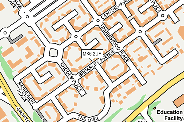 MK6 2UF map - OS OpenMap – Local (Ordnance Survey)