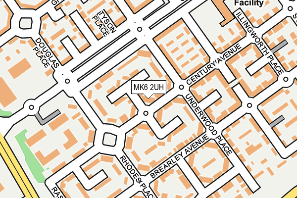 MK6 2UH map - OS OpenMap – Local (Ordnance Survey)