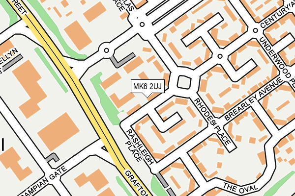 MK6 2UJ map - OS OpenMap – Local (Ordnance Survey)