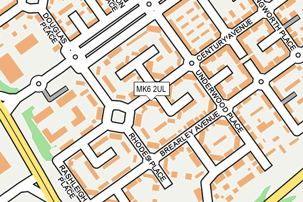 MK6 2UL map - OS OpenMap – Local (Ordnance Survey)