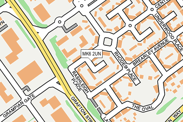 MK6 2UN map - OS OpenMap – Local (Ordnance Survey)