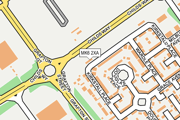 MK6 2XA map - OS OpenMap – Local (Ordnance Survey)