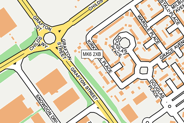 MK6 2XB map - OS OpenMap – Local (Ordnance Survey)
