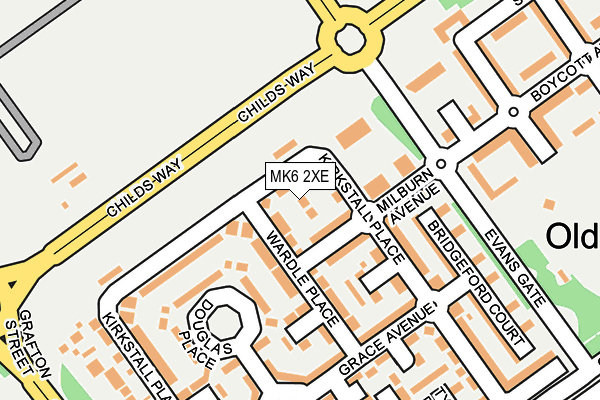 MK6 2XE map - OS OpenMap – Local (Ordnance Survey)