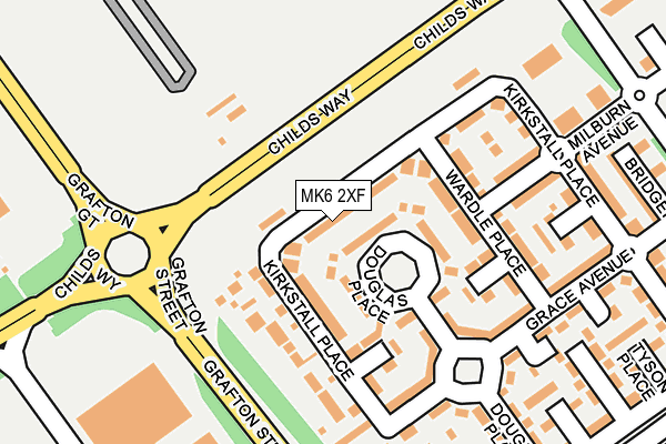 MK6 2XF map - OS OpenMap – Local (Ordnance Survey)