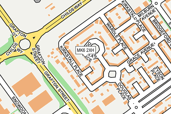 MK6 2XH map - OS OpenMap – Local (Ordnance Survey)