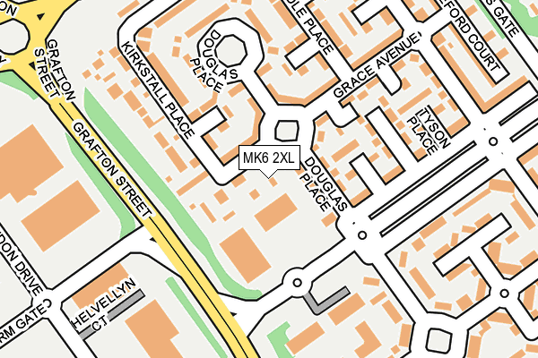 MK6 2XL map - OS OpenMap – Local (Ordnance Survey)