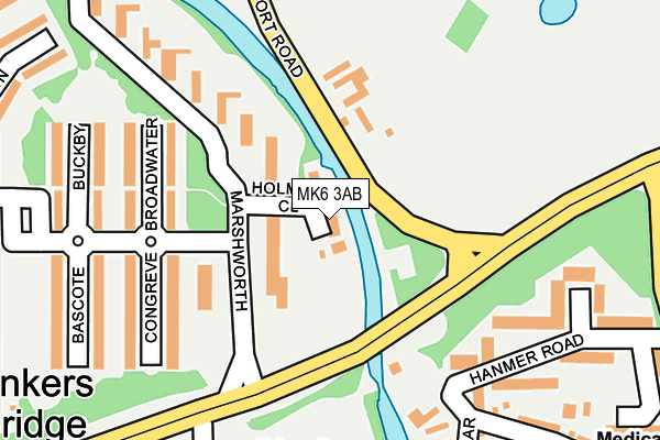 MK6 3AB map - OS OpenMap – Local (Ordnance Survey)