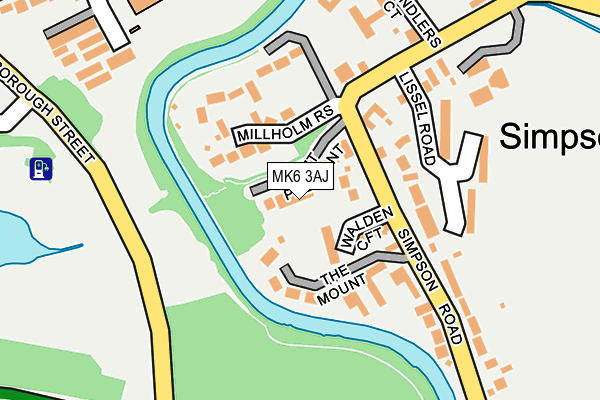 MK6 3AJ map - OS OpenMap – Local (Ordnance Survey)