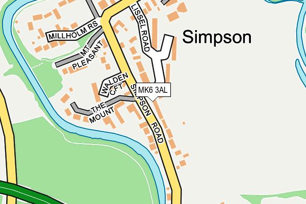 MK6 3AL map - OS OpenMap – Local (Ordnance Survey)