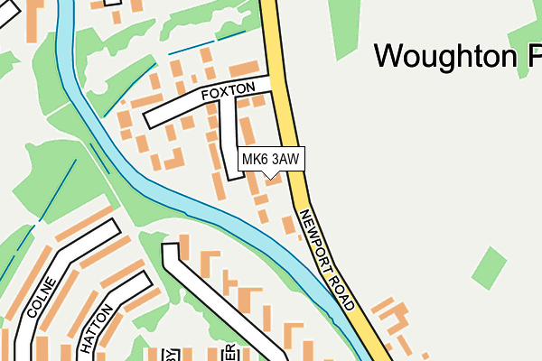 MK6 3AW map - OS OpenMap – Local (Ordnance Survey)