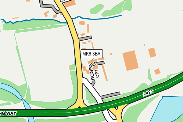 MK6 3BA map - OS OpenMap – Local (Ordnance Survey)