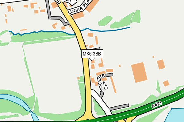 MK6 3BB map - OS OpenMap – Local (Ordnance Survey)