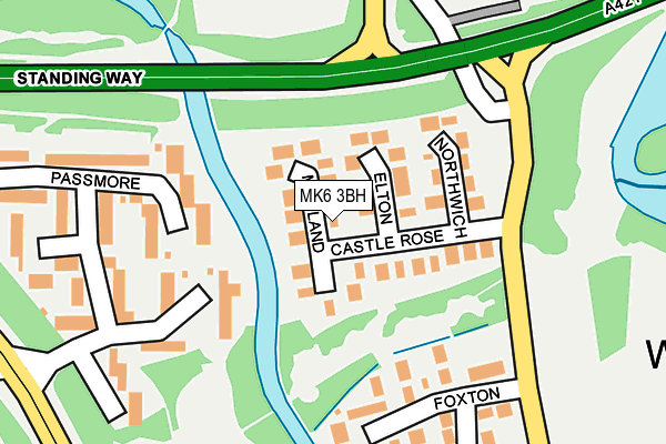 MK6 3BH map - OS OpenMap – Local (Ordnance Survey)