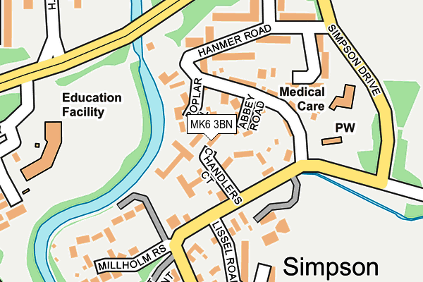 MK6 3BN map - OS OpenMap – Local (Ordnance Survey)