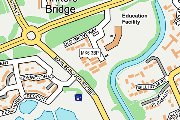 MK6 3BP map - OS OpenMap – Local (Ordnance Survey)