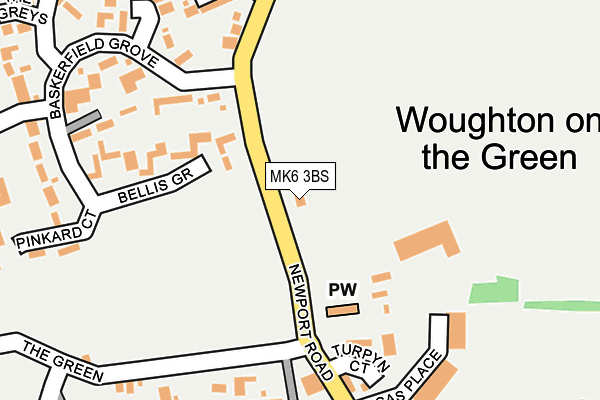 MK6 3BS map - OS OpenMap – Local (Ordnance Survey)