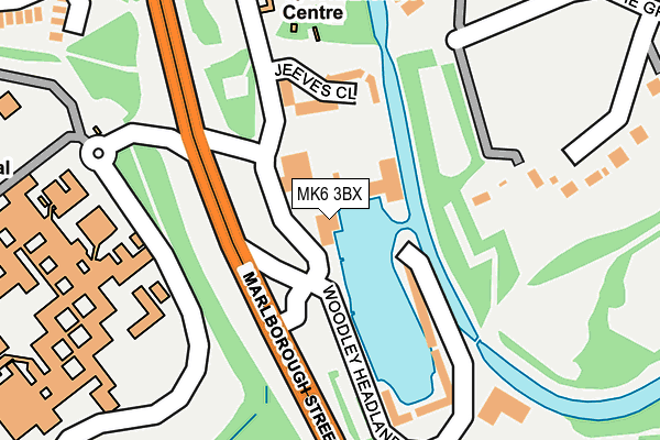 MK6 3BX map - OS OpenMap – Local (Ordnance Survey)