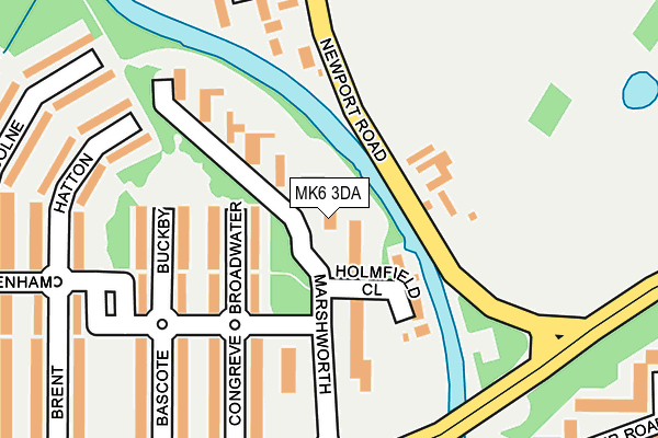 MK6 3DA map - OS OpenMap – Local (Ordnance Survey)