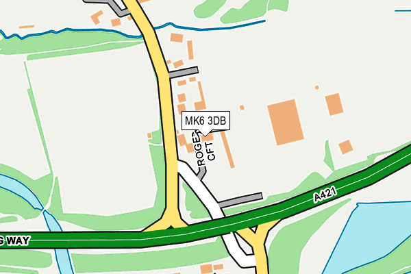 MK6 3DB map - OS OpenMap – Local (Ordnance Survey)