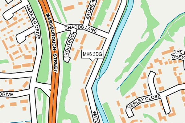 MK6 3DG map - OS OpenMap – Local (Ordnance Survey)