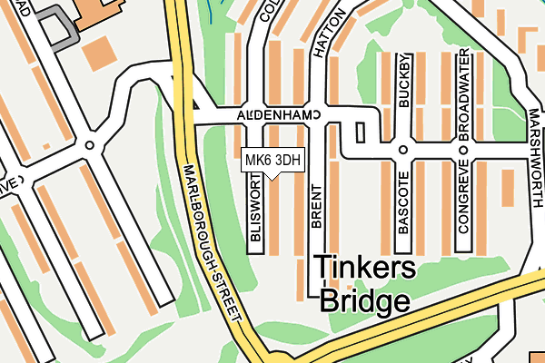 MK6 3DH map - OS OpenMap – Local (Ordnance Survey)