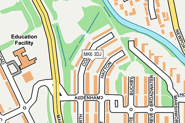 MK6 3DJ map - OS OpenMap – Local (Ordnance Survey)