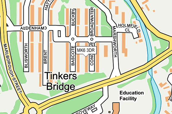 MK6 3DR map - OS OpenMap – Local (Ordnance Survey)