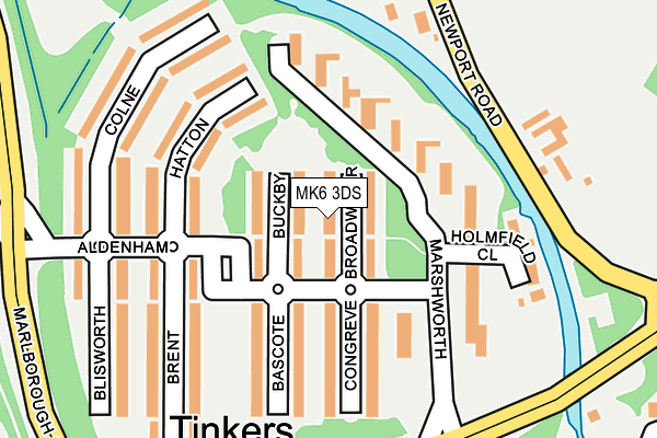 MK6 3DS map - OS OpenMap – Local (Ordnance Survey)