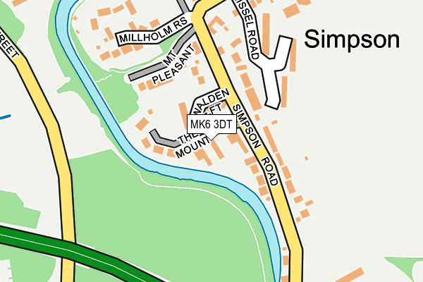 MK6 3DT map - OS OpenMap – Local (Ordnance Survey)