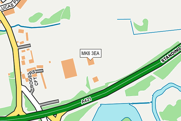 MK6 3EA map - OS OpenMap – Local (Ordnance Survey)