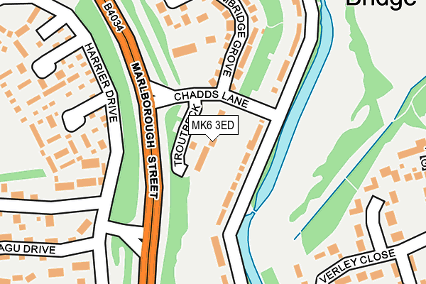 MK6 3ED map - OS OpenMap – Local (Ordnance Survey)