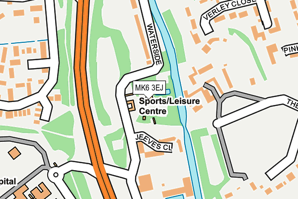 MK6 3EJ map - OS OpenMap – Local (Ordnance Survey)