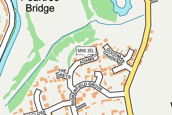 MK6 3EL map - OS OpenMap – Local (Ordnance Survey)