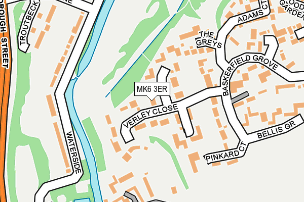 MK6 3ER map - OS OpenMap – Local (Ordnance Survey)