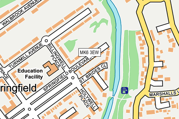 MK6 3EW map - OS OpenMap – Local (Ordnance Survey)