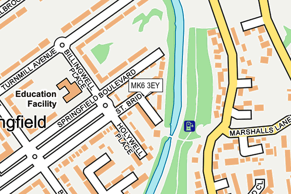 MK6 3EY map - OS OpenMap – Local (Ordnance Survey)