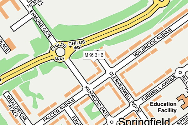 MK6 3HB map - OS OpenMap – Local (Ordnance Survey)